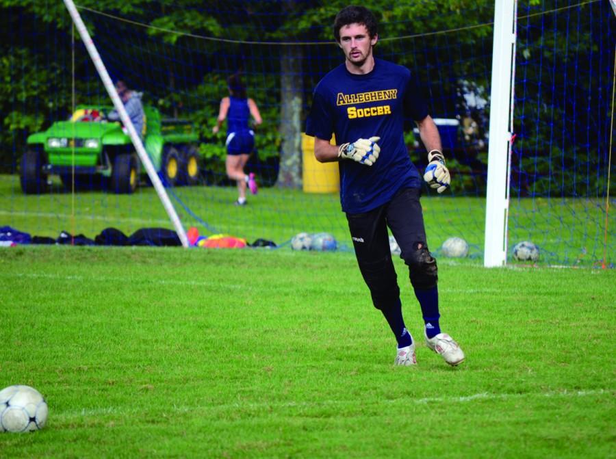 John Lichina, ‘14, recorded two shutouts last weekend against Centre College and John Carroll. Last year he led the conference in saves and has stopped 12 shots in the first three games of the season. CHARLIE MAGOVERN/THE CAMPUS