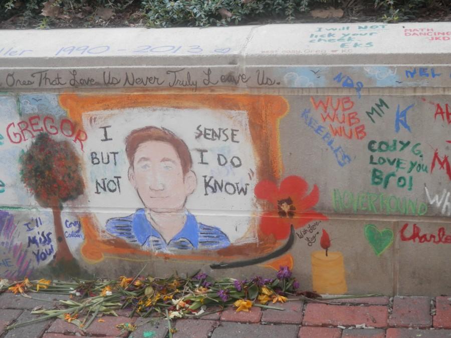 Gregs friend, Karley Miller, 15, described his open-mindedness with the quote,  I Sense but I Do Not Know, while he was alive. That same quote is part of the mural that was painted by students in Gregorys honor.