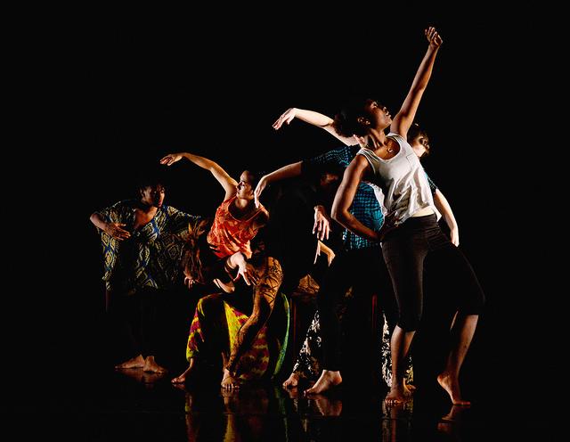 AMASA SMITH/THE CAMPUS
Students perform a piece entitled “Movement Right: Voices of Embodying Democracy” in the Dance and Movement Studies spring concert in the Montgomery Performance Space. The concert is being performed April 10, 11 and 12 at 8 p.m.