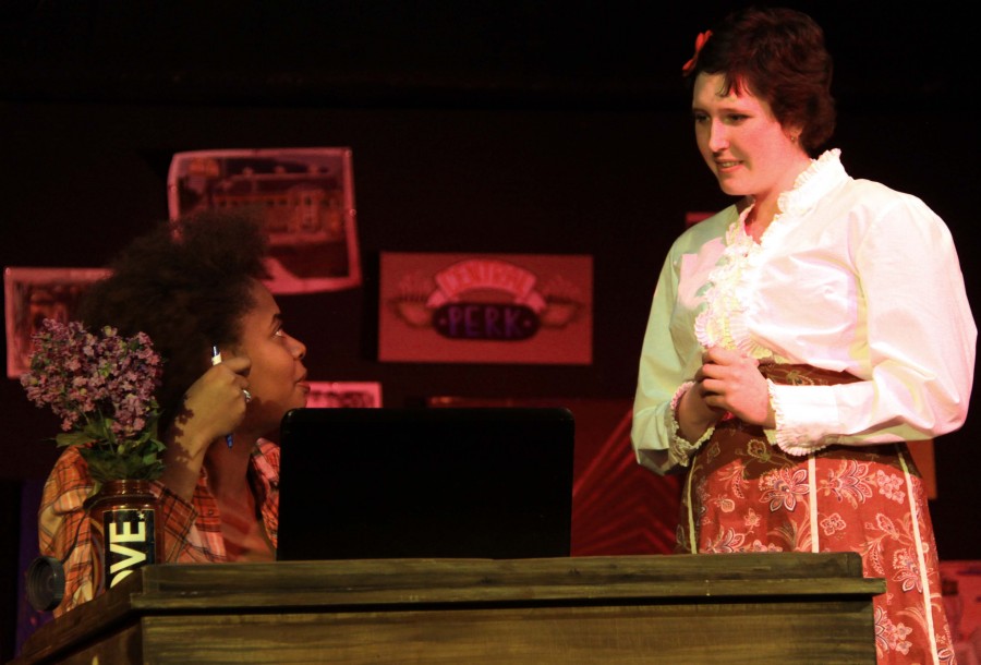MEGHAN HAYMAN/THE CAMPUS
Imani Prince, ‘16, and Rebecca Dilla, ‘14, perform in Calling Ida, a one act play written by English
professor Ben Slote and directed by Duane Horton, ‘14. The play ran on April 17 and 18 at 8 p.m. in the
little theater in Arter.