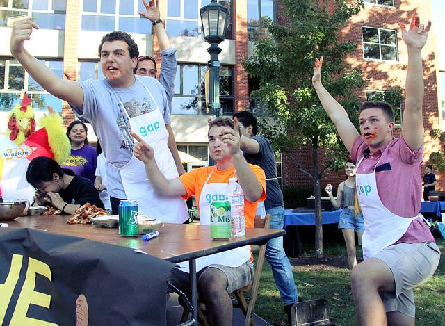 The Wingmen 2.0, a last minute entry, triumphed over their rival teams, The Delts, The Blue Wings and Team Owen  on Saturday, Sept. 27 as part of the annual wingfest. 
