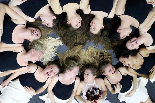 The Allegheny student dancers participating in Cookies and Milk pose for a picture on Dec. 2, 2015.