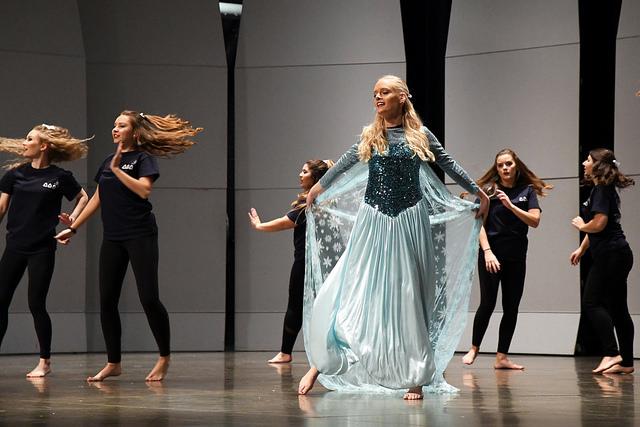 Meaghan Gilbert performs as Elsa from the popular movie Frozen as part of Delta Delta Deltas performance. 