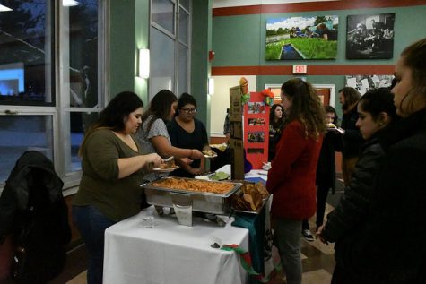 The Mexican table was one of the most popular of the night, where attendees lined up to taste open-face tacos with rice, sour cream and crispy shells.