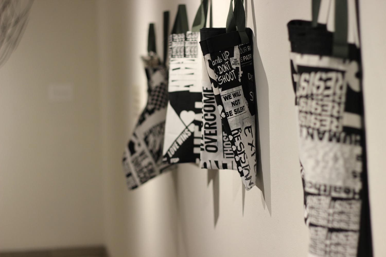 The finished works of Allegheny Alum, Eva Wylie '01 and Andrew Twigg '99 for the 8 Hour Projects.