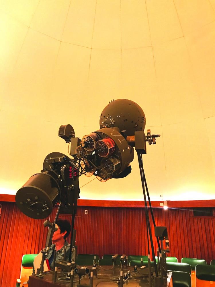 The Wible Planetarium’s star projector awed the audience on Wednesday, Sept. 13, 2017. 