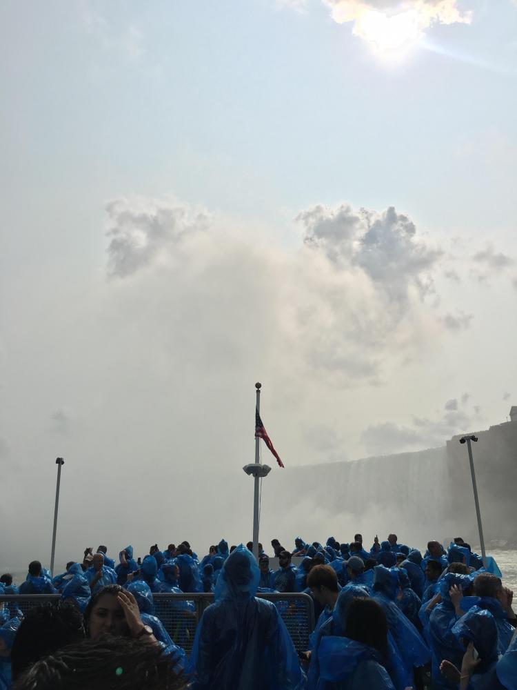 International Club students tour Niagara Falls on the Maid of the Mist Boat Tour on Saturday, Sept. 16, 2017.