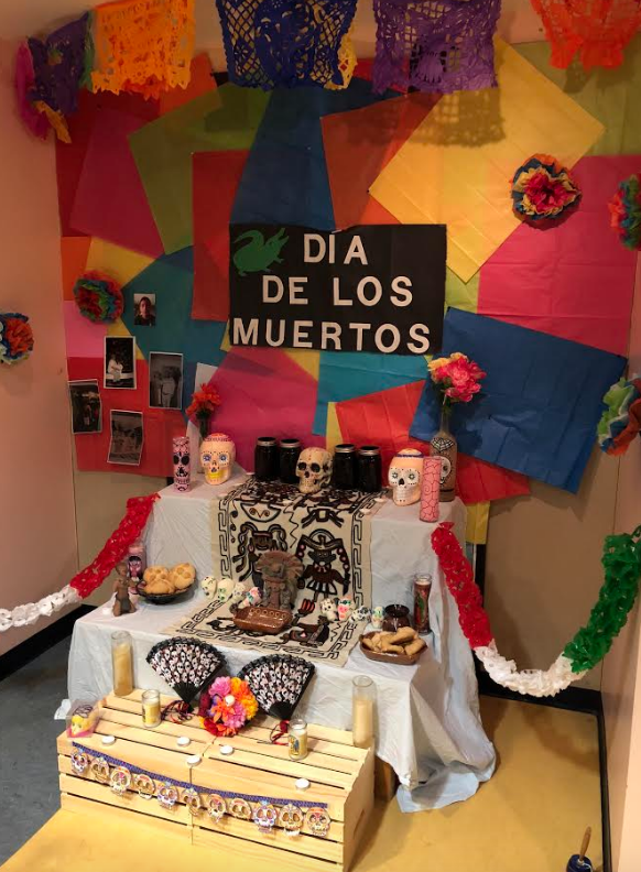 Union Latinx decorated an altar in Grounds for Change and displayed photos to honor their loved ones on Dia de los Muertos on Nov. 2.