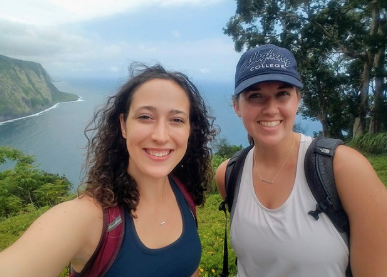 Julia Drozdowsky, ’19, and Britney Imel, ’19, interned at the West Hawaii Health Center in Hawaii during the summer of 2018. 