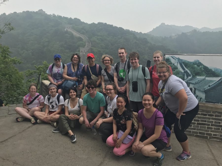 Attendees of the Experiential Learning Seminar to China during summer 2019 in front of the Great Wall of China.