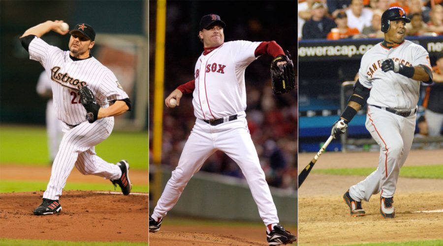 Roger Clemens (left), Curt Schilling (middle), and Barry Bonds (right) garnered the three highest voting percentages on the 2021 ballot, yet a slew of controversies have kept them out of the Hall for another year.

                                  

