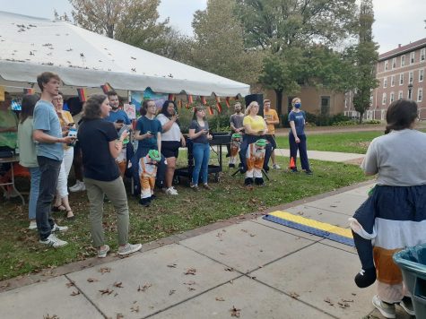 Students fill the Gator Quad for inagural Rocktoberfest on Oct. 14. Trivia, depicted here, was one of the many activities attendees had the chance to participate in.