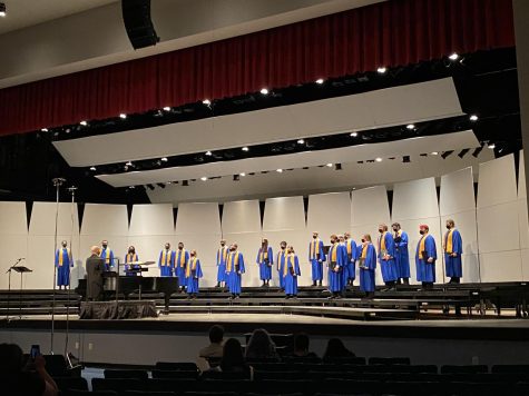 The all-college choir performs during their annual spring concert on April 30. 