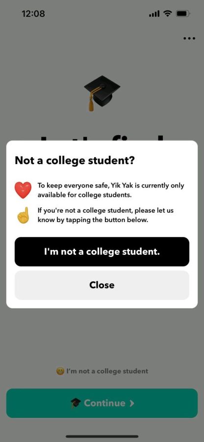 Yik+Yak+has+recently+rebranded+itself+as+an+app+only+for+college+students.+In+order+to+join+a+local+college+community%2C+users+must+sign+in+with+a+college+affiliated+email+address.+Otherwise%2C+users+can+only+access+global%2C+topic-specific+forums.