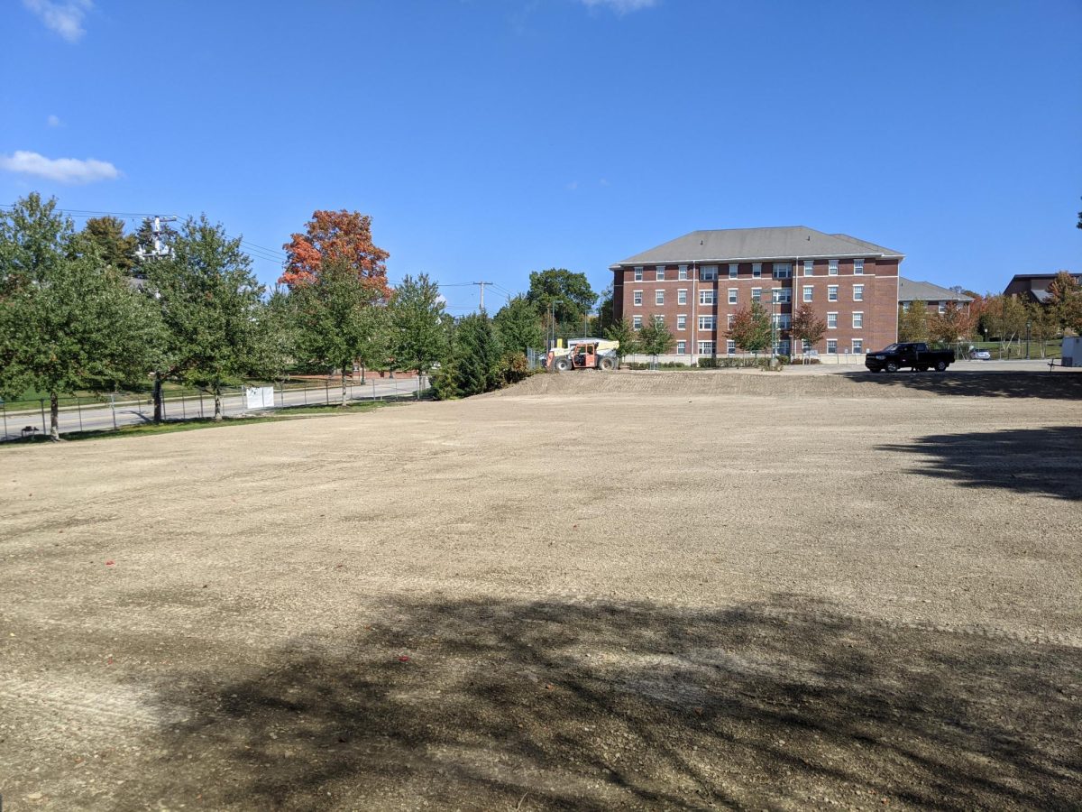 The demolition of Caflisch Hall is complete and a layer of dirt now covers the ground where the building used to stand.