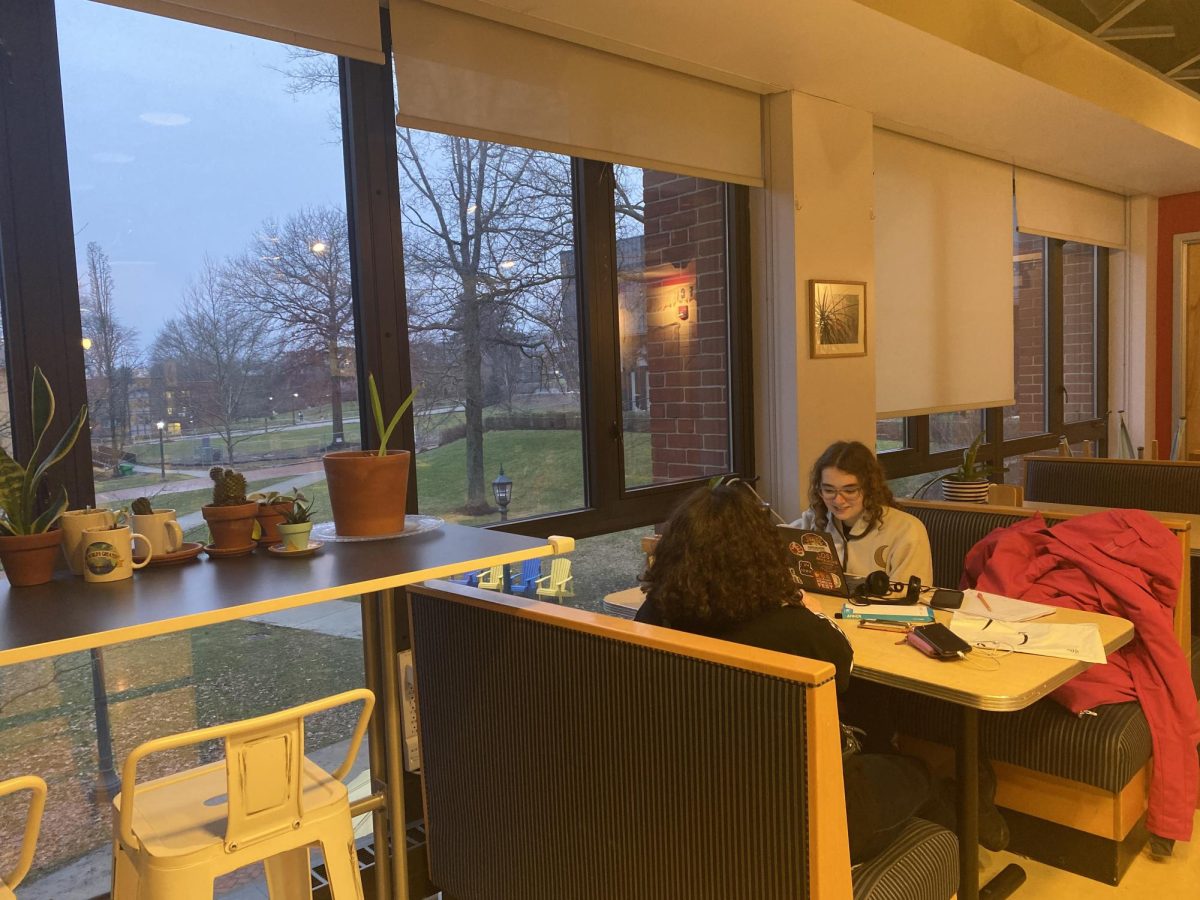 Students study in Grounds for Change on Thursday, Jan. 25. There have been reports this semester of other students experiencing difficulties accessing the Wi-Fi in the space.