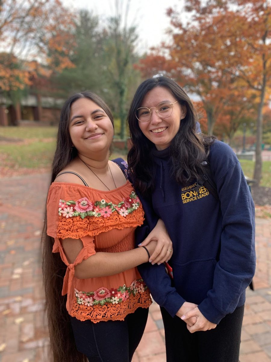 Right: Veila Rodriguez, ’25, &
Sarah Hoplock, ’25
Major: Business and Spanish (Rodriguez) & Environmental Science and Sustainability (Hoplock)

“Our greatest fear is failing the comp.”