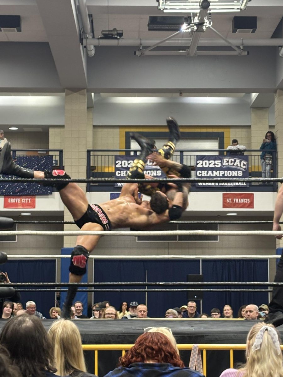 Bill ‘Big Time’ Collier slams Cristiano Argento into the mat during their match at Ringside Redemption 2.0 on Saturday, March 21.